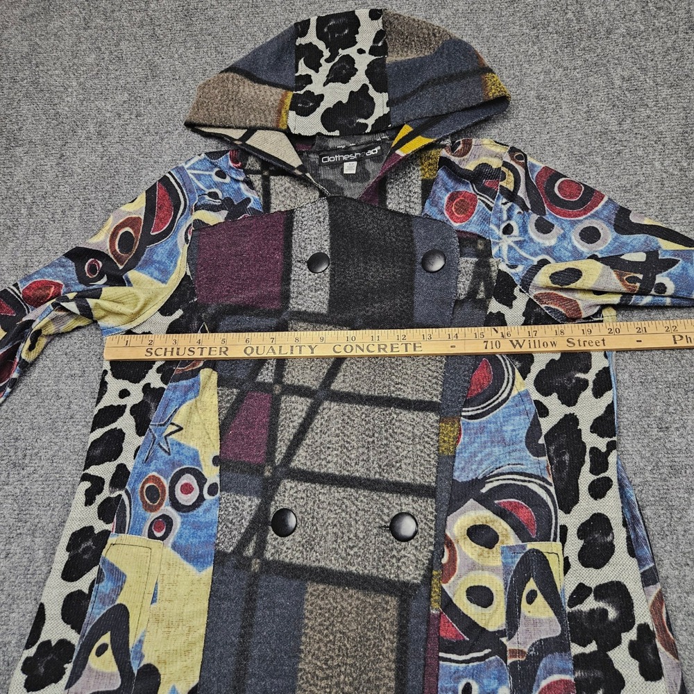 Patchwork Duster Eclectic Pattern Cardigan Coat S… - image 7